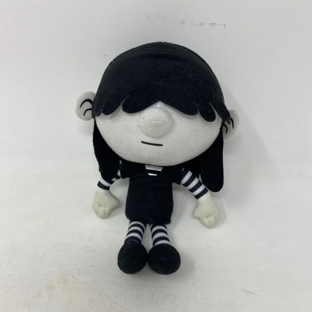 Nickelodeon The‎ Loud House Lucy Loud Goth 8 Inch Plush Doll Black White Striped
